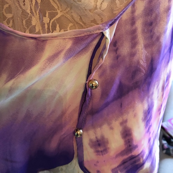 Tie-dye Lace Tank - Picture 5 of 13